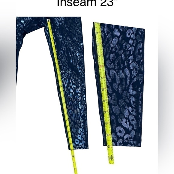 Herione Sport Metallic CheetahPrint Crop 7/8th Athletic Yoga Legging Pant XSmall - Picture 13 of 13